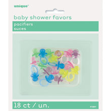 Load image into Gallery viewer, Pacifiers Favors - Assorted Colors, 18ct
