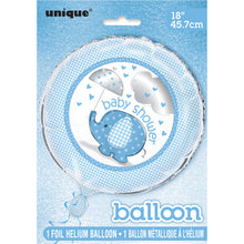 Load image into Gallery viewer, Umbrellaphants Blue Round Foil Balloon 18&quot;, Packaged
