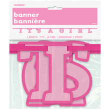 Load image into Gallery viewer, Girl Baby Shower Letter Banner, 7 ft
