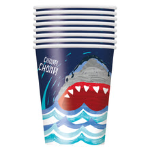 Load image into Gallery viewer, Shark Party 9oz Paper Cups, 8ct
