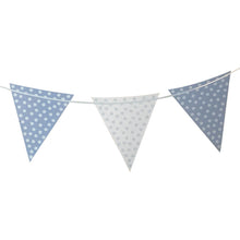 Load image into Gallery viewer, Blue Polkadot Bunting Approx 2m
