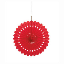 Load image into Gallery viewer, Ruby Red 16&quot; Tissue Paper Fan
