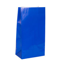 Load image into Gallery viewer, Royal Blue Paper Party Bags, 12ct
