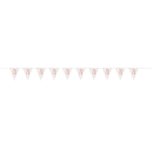 Load image into Gallery viewer, Age &quot;70&quot; Glitz Rose Gold Prismatic Plastic Flag Banner (9ft)
