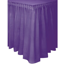 Load image into Gallery viewer, Deep Purple Plastic Table Skirt, 29&quot;x14ft
