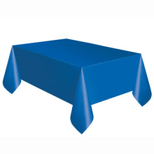 Load image into Gallery viewer, Royal Blue Solid Rectangular Plastic Table Cover, 54&quot;x108&quot;
