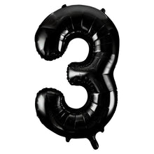 Load image into Gallery viewer, Black Number 3 Shaped Foil Balloon 34&quot;
