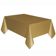 Load image into Gallery viewer, Matte Gold Solid Rectangular Plastic Table Cover, 54&quot;x108&quot;
