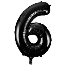 Load image into Gallery viewer, Black Number 6 Shaped Foil Balloon 34&quot;
