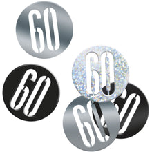 Load image into Gallery viewer, Birthday Black Glitz Number 60 Confetti, .5oz
