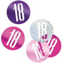 Load image into Gallery viewer, Birthday Pink Glitz Number 18 Confetti, .5oz
