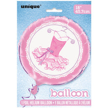 Load image into Gallery viewer, Pink Ballerina Round Foil Balloon 18&quot;, Packaged
