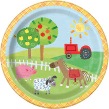 Load image into Gallery viewer, Farm Party Round 7&quot; Dessert Plates, 8ct
