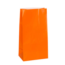 Load image into Gallery viewer, Orange Paper Party Bags, 12ct
