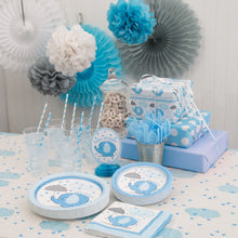 Load image into Gallery viewer, Umbrellaphants Blue Round 9&quot; Dinner Plates - 8ct
