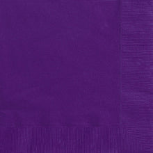 Load image into Gallery viewer, Deep Purple Solid Beverage Napkins, 20ct
