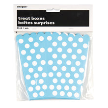 Load image into Gallery viewer, Powder Blue Dots Treat Boxes, 8ct
