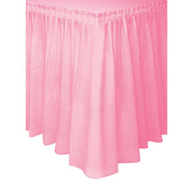 Load image into Gallery viewer, Lovely Pink  Plastic Table Skirt, 29&quot;x14ft
