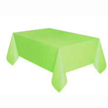 Load image into Gallery viewer, Lime Green Solid Rectangular Plastic Table Cover, 54&quot;x108&quot;

