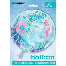 Load image into Gallery viewer, Mermaid Round Foil Balloon 18&quot;, Packaged
