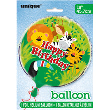 Load image into Gallery viewer, Animal Jungle Round Foil Balloon 18&quot;
