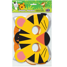 Load image into Gallery viewer, Animal Jungle Party Masks, 8ct
