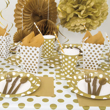 Load image into Gallery viewer, Gold Dots Round 9&quot; Dinner Plates, 8ct
